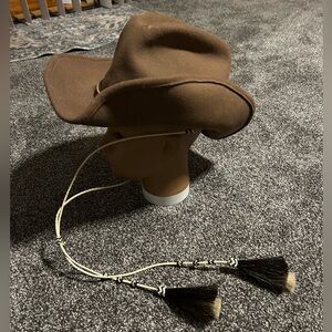 Men’s Vintage Bailey Tucker Western wool Cowboy Hat With Chin Strap